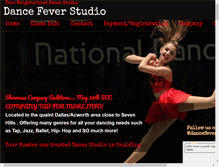 Tablet Screenshot of dancefeverstudio.net